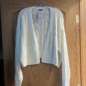 Wild Fable Cream Lace Knit Cardigan